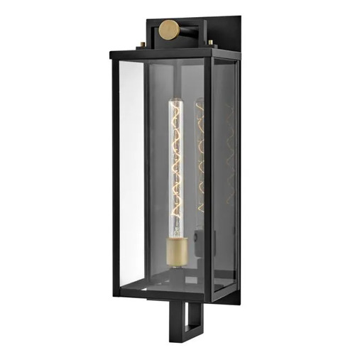 Catalina Large Outdoor Wall Lantern in Black by Hinkley Lighting