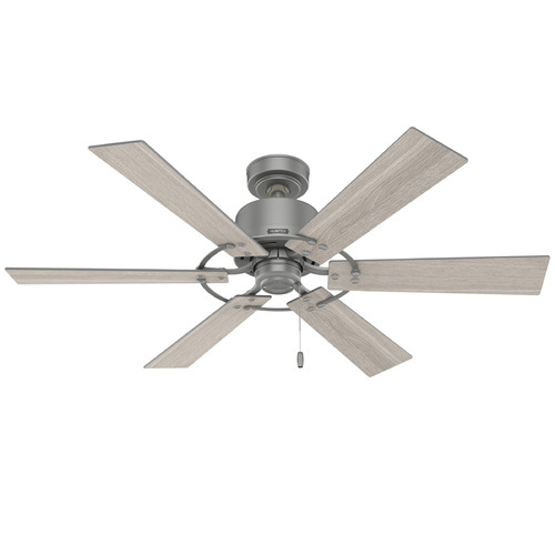 Hunter Fan Company Gilrock Matte Silver Ceiling Fan Without Light