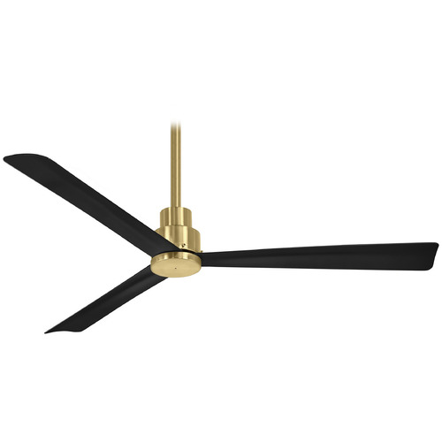 Minka Aire Simple Soft Brass Ceiling Fan Without Light