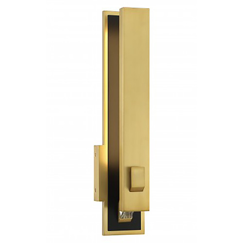 George Kovacs Sauvity Coal & Soft Brass LED Sconce