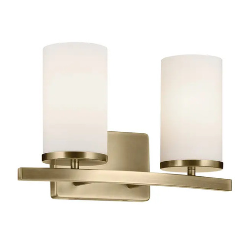Kichler Lighting Kichler Lighting Crosby Natural Brass Bathroom Light 45496NBR