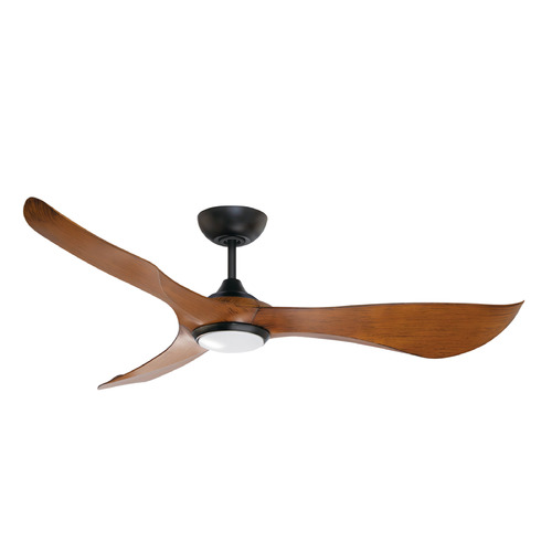 Maxim Lighting Keanu Black and Walnut LED Ceiling Fan with Light