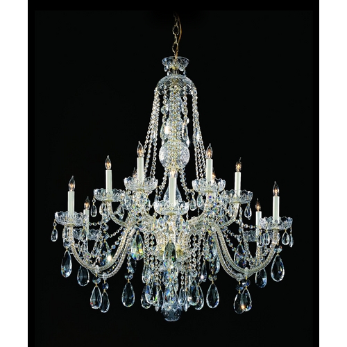 Crystorama Lighting Traditional Crystal Chandelier in Polished Chrome by Crystorama Lighting 1112-CH-CL-SAQ