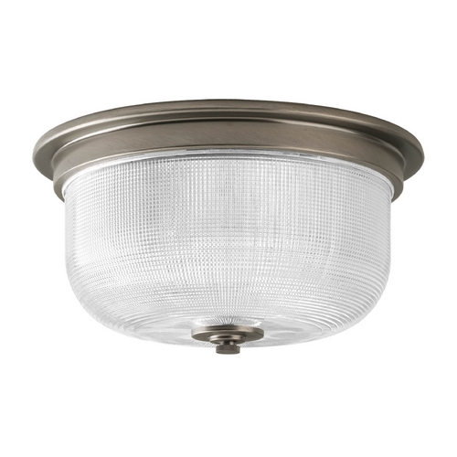 Progress Lighting Archie Farmhouse Flush Mount in Antique Nickel by Progress Lighting P3740-81