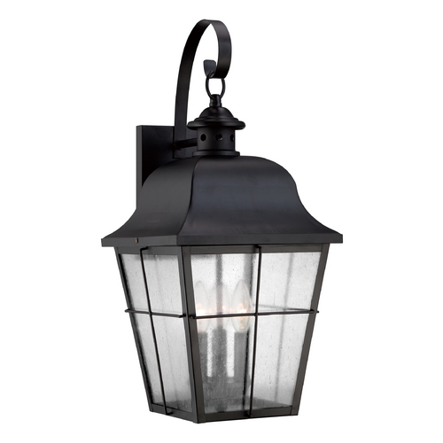 Millhouse Outdoor Wall Light in Black by Quoizel Lighting