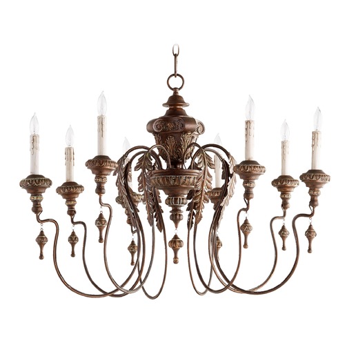 Quorum Lighting Salento Vintage Copper Chandelier by Quorum Lighting 6006-8-39