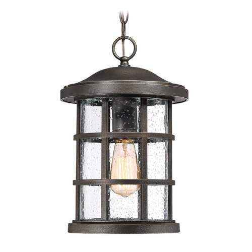Crusade Outdoor Hanging Light in Palladian Bronze by Quoizel Lighting