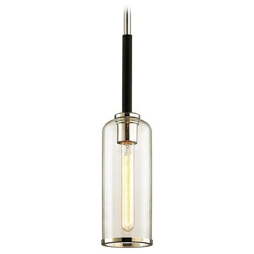 Troy Lighting Aeon 20-Inch High Carbide Black with Polished Nickel Mini Pendant by Troy Lighting F6273