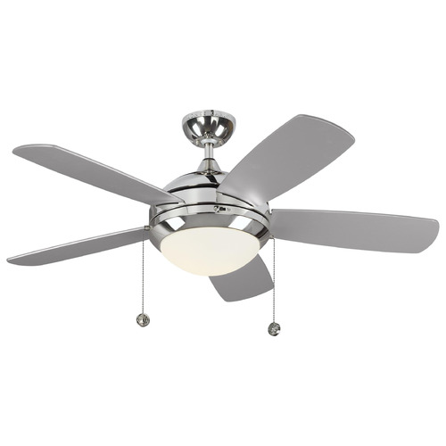 Generation Lighting Fan Collection Discus Classic 44 Polished Nickel LED Fan by Generation Lighting Fans 5DIC44PND-V1