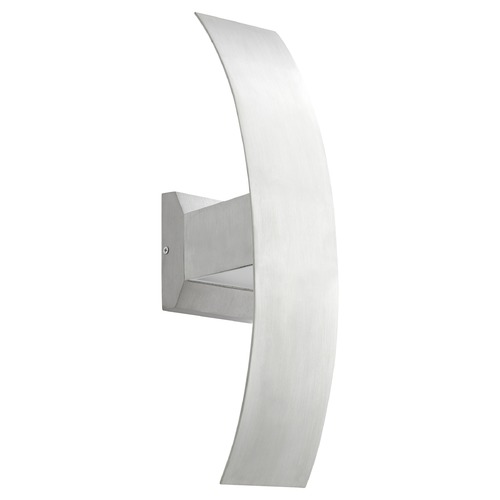 Quorum Lighting Curvo Brushed Aluminum LED Outdoor Wall Light by Quorum Lighting 9722-16