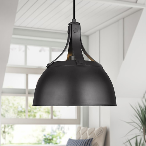 Thomas OBrien Logan 11.88-Inch Aged Iron Pendant by Visual Comfort Studio