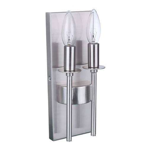 Larrson Brushed Polished Nickel Sconce by Craftmade Lighting