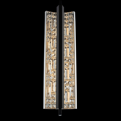 Allegri Crystal Capuccio Matte Black & Chrome LED Sconce