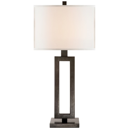 Visual Comfort Signature Collection Suzanne Kasler Modern Tall Table Lamp in Aged Iron by Visual Comfort Signature SK3208AIL