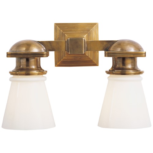 Visual Comfort Signature Collection E.F. Chapman New York Subway 2-Light Sconce in Brass by Visual Comfort Signature SL2152HABWG