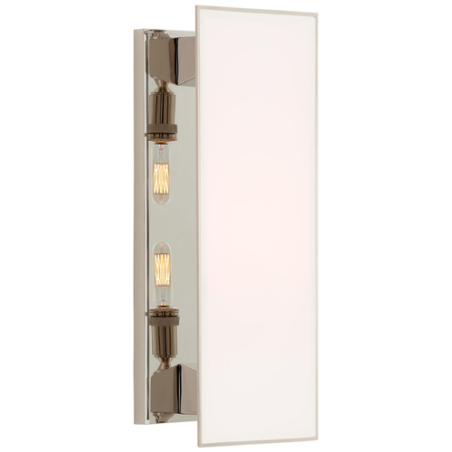 Visual Comfort Signature Collection Thomas OBrien Albertine Medium Sconce in Nickel by Visual Comfort Signature TOB2342PNWG