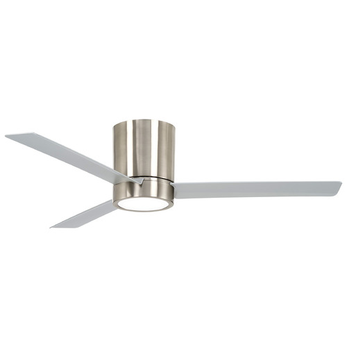 Minka Aire Roto Flush Brushed Nickel LED Ceiling Fan with Light