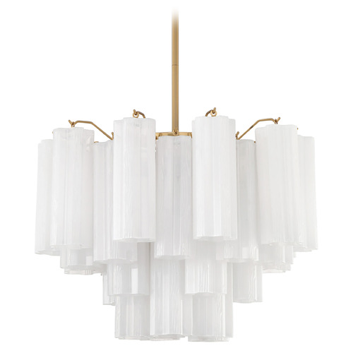 Crystorama Lighting Crystorama Lighting Addis Aged Brass Chandelier ADD-306-AG-WH