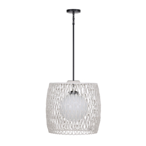 Lara Outdoor Hanging Light in Black by Eurofase