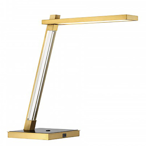 George Kovacs Sauvity Coal & Soft Brass LED Table Lamp