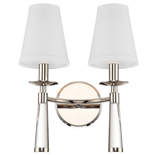 Crystorama Lighting Baxter Polished Nickel Sconce