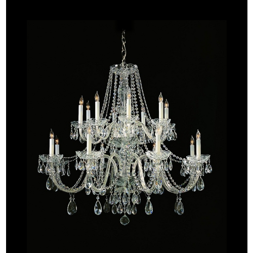 Traditional Crystal Chandelier in Polished Chrome by Crystorama Lighting