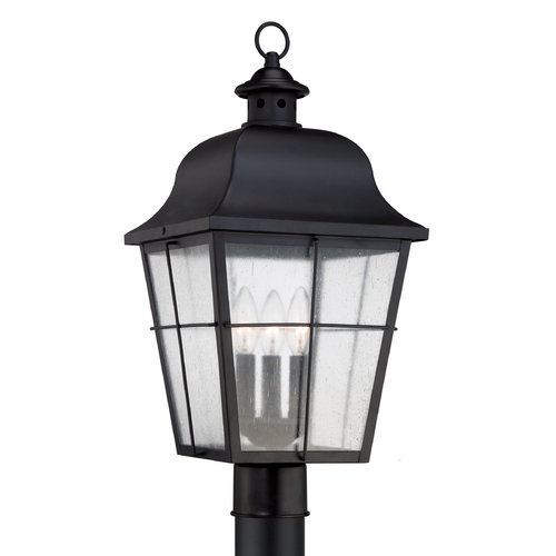 Millhouse Post Light in Mystic Black by Quoizel Lighting