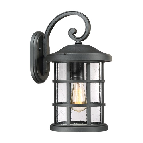 Crusade Outdoor Wall Light in Earth Black by Quoizel Lighting