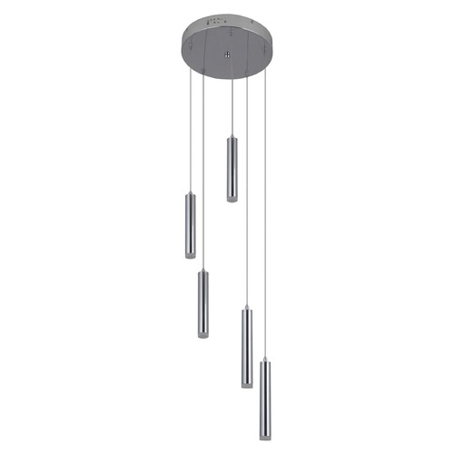Lexi 5-Light Chrome LED Multi-Light Pendant by Craftmade Lighting