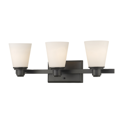 Z-Lite Kayla Bronze Bathroom Light by Z-Lite 7001-3V-BRZ