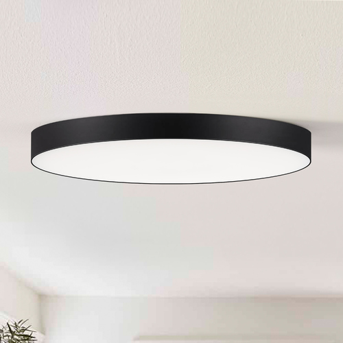 Maxim Lighting Trim 9-Inch Round LED Flush Mount in Black 3000K by Maxim Lighting 57663WTBK