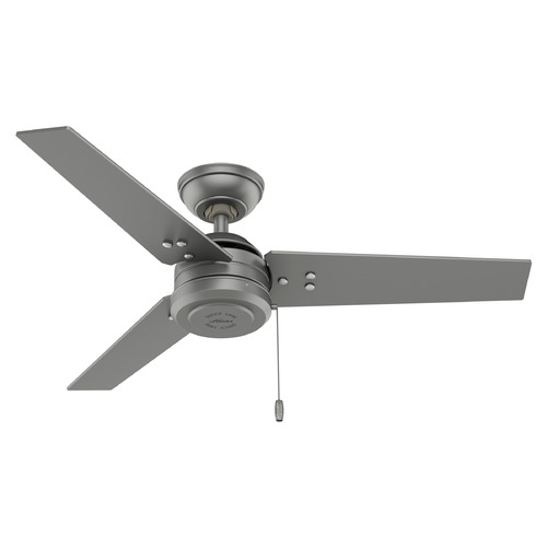 Cassius 44-Inch Fan in Matte Silver by Hunter Fan Company