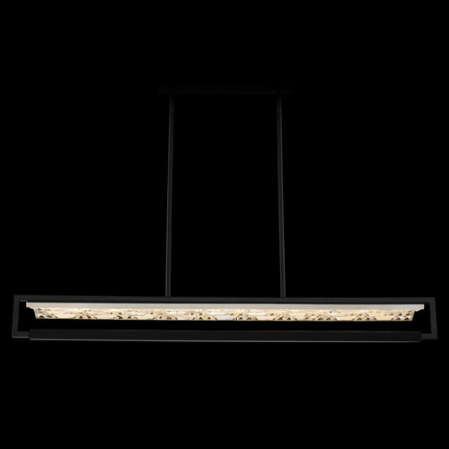 Allegri Crystal Capuccio Matte Black & Chrome LED Island Light