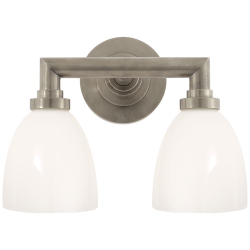 E.F. Chapman Wilton 2-Light Bath Light in Nickel by Visual Comfort Signature