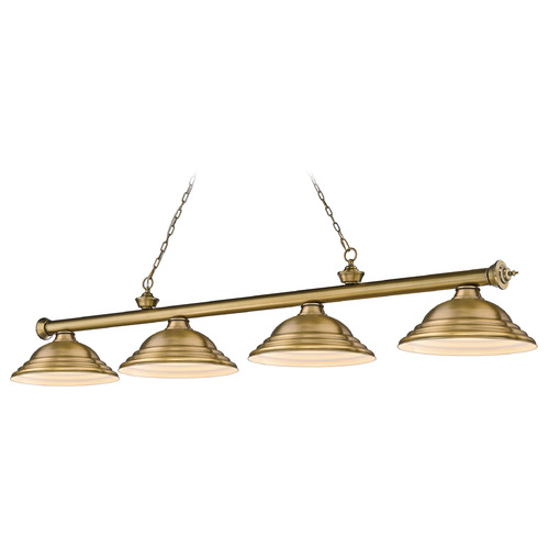 Z-Lite Cordon Rubbed Brass Billiard Light by Z-Lite 2306-4RB-SRB