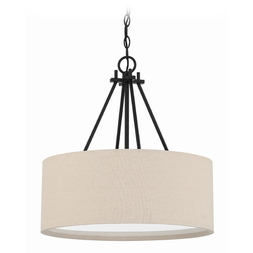 Duke Flat Black Pendant by Craftmade Lighting