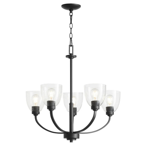 Reyes 5-Light Chandelier in Textured Black by Quorum Lighting