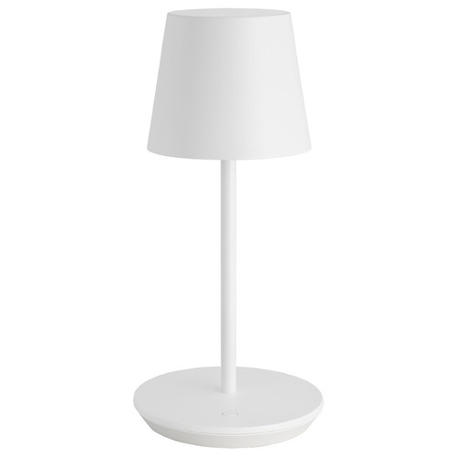 Nevis Rechargeable LED Accent Lamp in Matte White by VC Modern