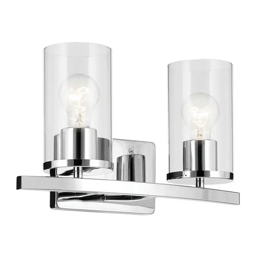 Crosby 2-Light Vanity Light in Chrome by Kichler Lighting