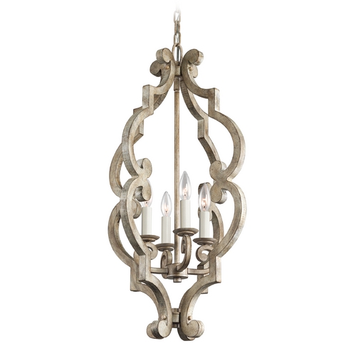 Hayman Bay 29.75-Inch Pendant in Distressed Antique White by Kichler Lighting