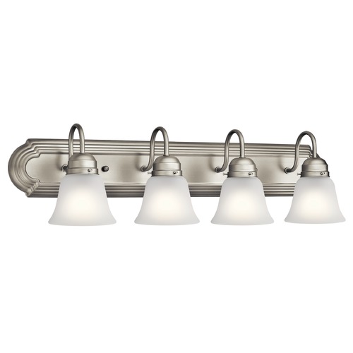 Traditional Bathroom Light Brushed Nickel by Kichler Lighting