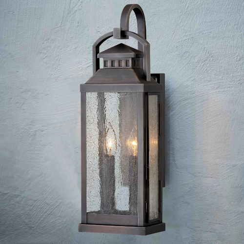 Revere 21.75-Inch Blackened Brass Outdoor Wall Light by Hinkley Lighting