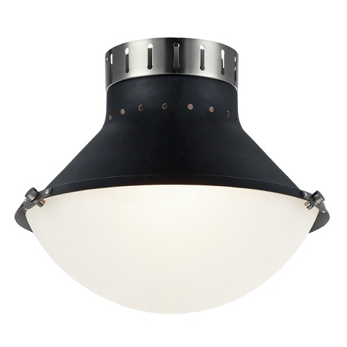 Matteo Lighting Notting Matte Black & Brushed Nickel Semi-Flush Mount by Matteo Lighting X66302MBBN