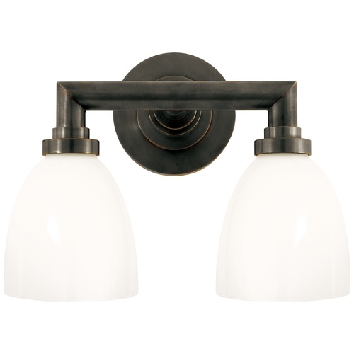 Visual Comfort Signature Collection E.F. Chapman Wilton 2-Light Bath Light in Bronze by Visual Comfort Signature SL2842BZWG