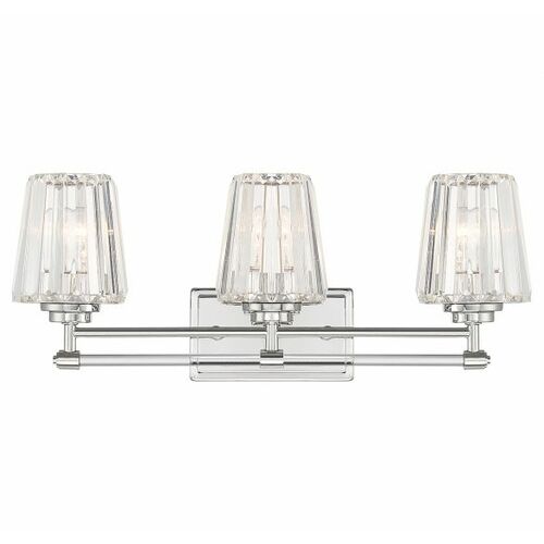 Garnet 3-Light Bath Light in Polished Nickel by Savoy House