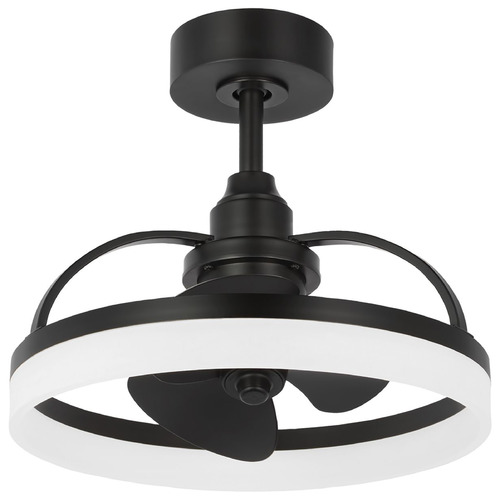 Progress Lighting Shear Matte Black LED Ceiling Fan with Light