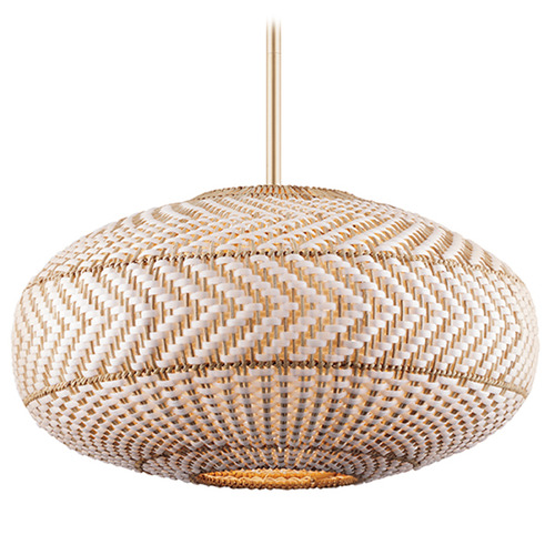 Crystorama Lighting Zanzibar Soft Gold Pendant Light with Oblong Shade