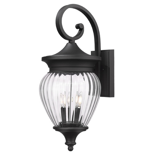 Z-Lite Davina Black Outdoor Wall Light