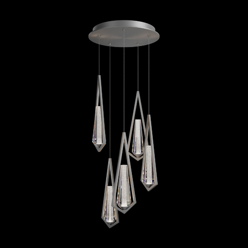 Devotion LED 5-Light Pendant in Satin Nickel by Schonbek Beyond