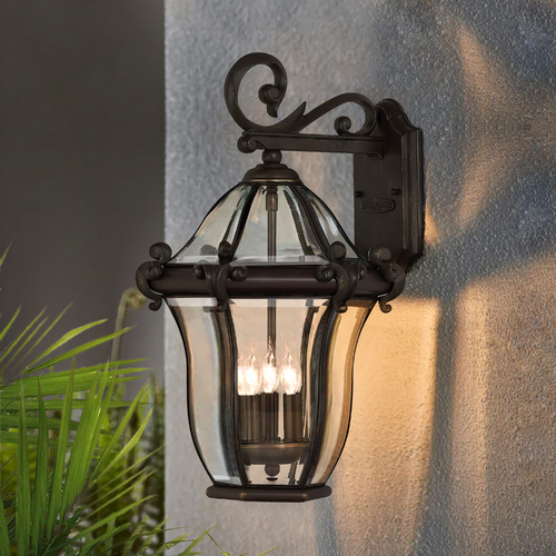 Hinkley Outdoor Wall Light with Clear Glass in Copper Bronze by Hinkley Lighting 2444CB